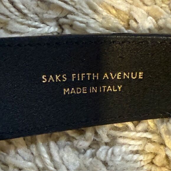 Vintage‎ Saks Fifth Ave Italian Leather Studded Belt M Quiet Luxury main image 4